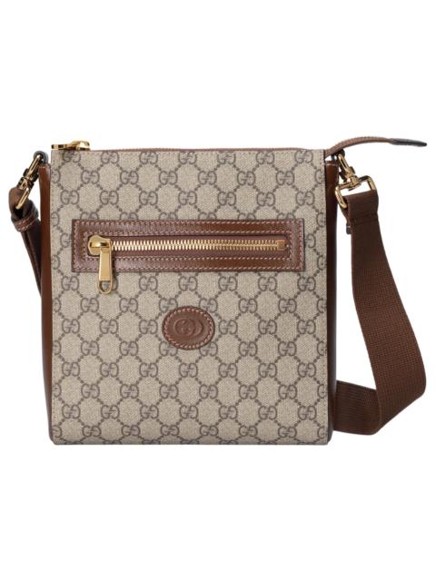 GUCCI Gucci Interlocking G Messenger Bag GG Supreme Canvas Beige/Ebony
