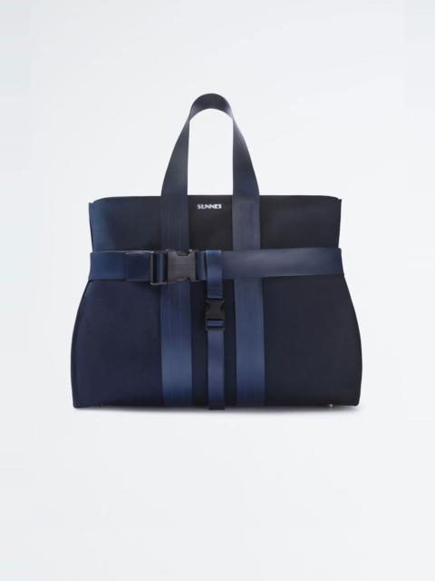 SUNNEI BLUE PARALLELEPIPEDO MESSENGER BAG