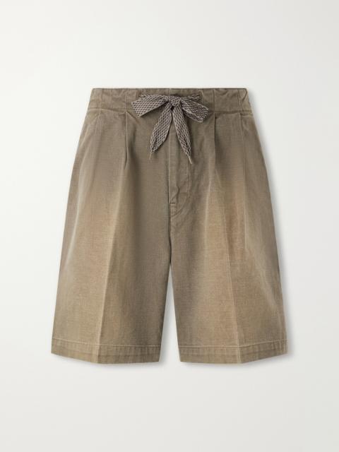 Kapital Easy Straight-Leg Cotton-Canvas Shorts