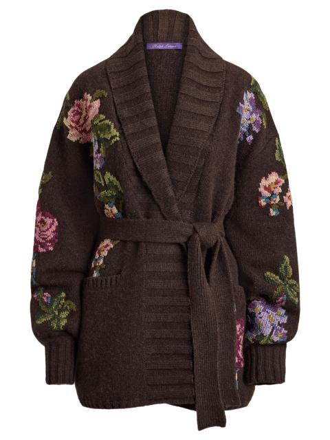 Ralph Lauren Floral Shawl Collar Cardigan