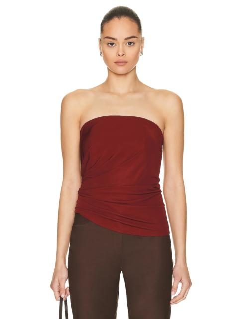 Side Cowl Strapless Top