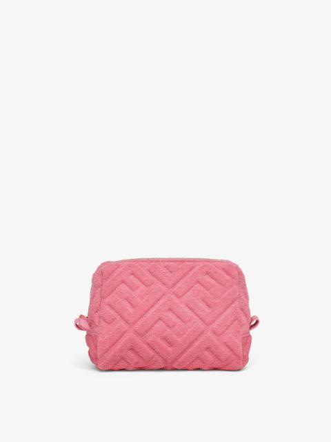 FENDI Pink terrycloth toiletry case