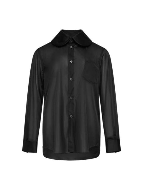 Comme Des Garçons Sheer Peter Pan Collar Blouse