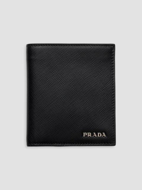 Prada Men's Saffiano Leather Wallet - Black Green