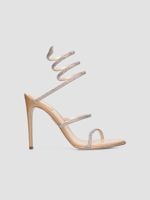 RENE CAOVILLA Women's ​Cleo 105MM Satin Sandals - Beige
