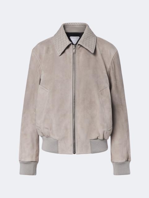 Bottega Veneta Intrecciato suede blouson jacket