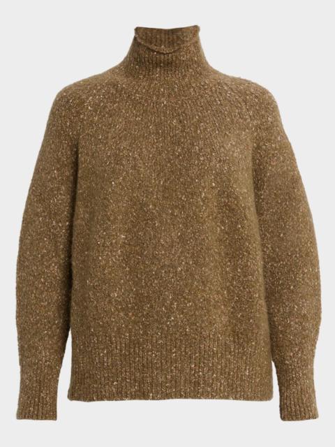 Lafayette 148 New York Speckled Knit Turtleneck Sweater
