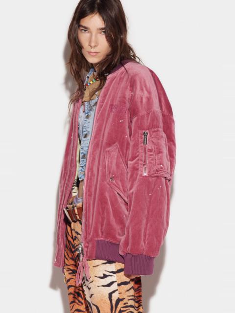 DSQUARED2 OVERSIZED ZIP BOMBER