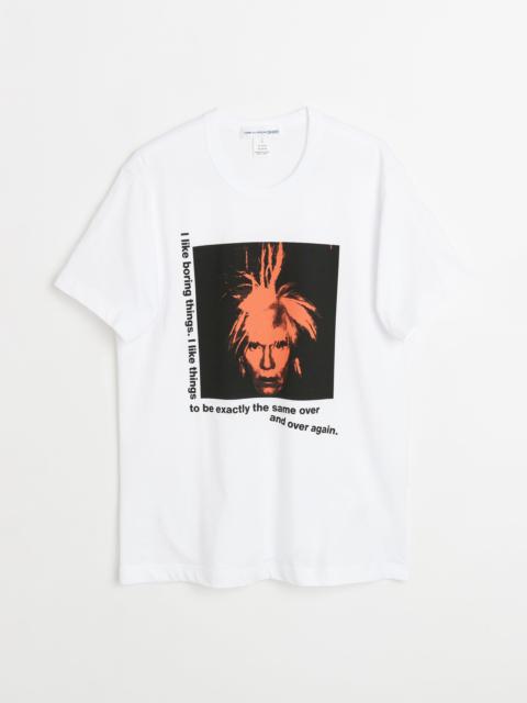 COMME DES GARÇONS SHIRT ANDY WARHOL T-SHIRT WHITE