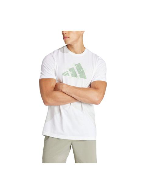 adidas Aeroready Logo Slam Graphic Tennis T-Shirt 'White' IS2418