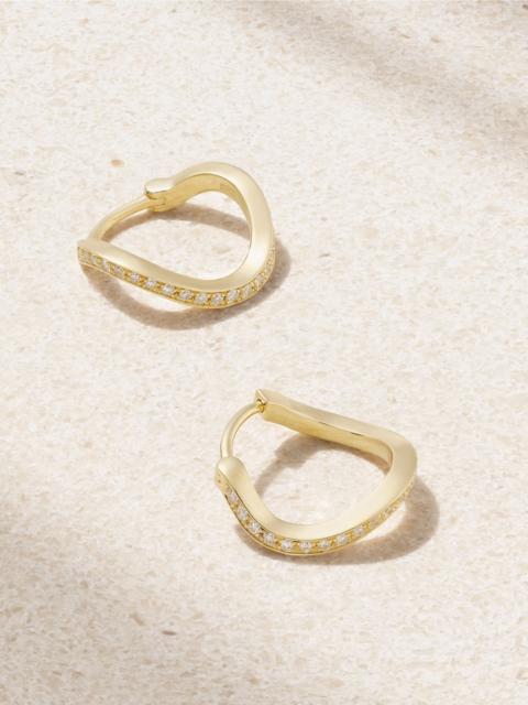 SOPHIE BILLE BRAHE Daisy Ocean 18-karat recycled gold diamond hoop earrings Gold