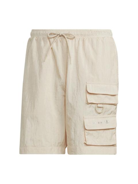 adidas adidas originals Solid Color Casual Sports Shorts Yellow White HK2741