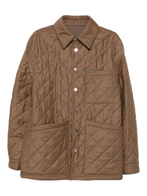 FERRAGAMO quilted diamond-pattern jacket