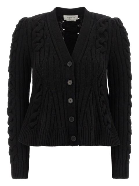 Alexander McQueen braided-knit cardigan