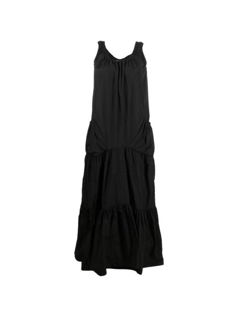 sleeveless tiered maxi dress