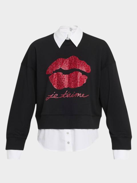 Cinq à Sept Je & apos;Taime Justina Combo Pullover