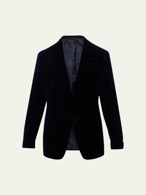 Men's Wool-Silk Velvet Cocktail Jacket