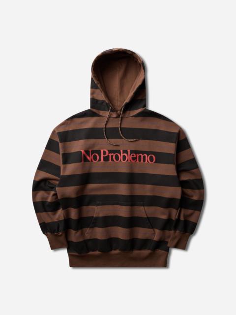 No Problemo Striped Hoodie Brown