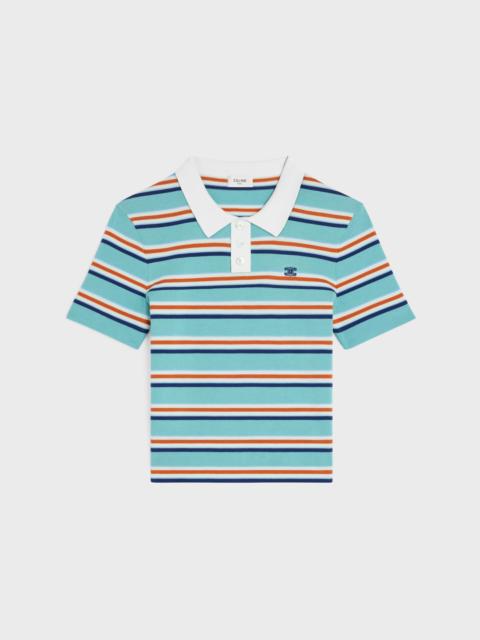 CELINE polo sweater IN striped cotton