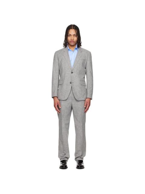 HUGO Gray Two-Piece Modern-Fit Sharkskin Suit