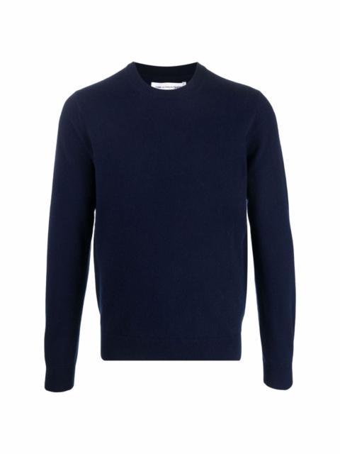 fine-knit ribbed-trim jumper