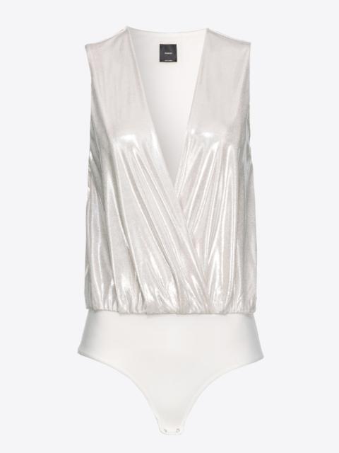 PINKO LAMINATED JERSEY BODYSUIT