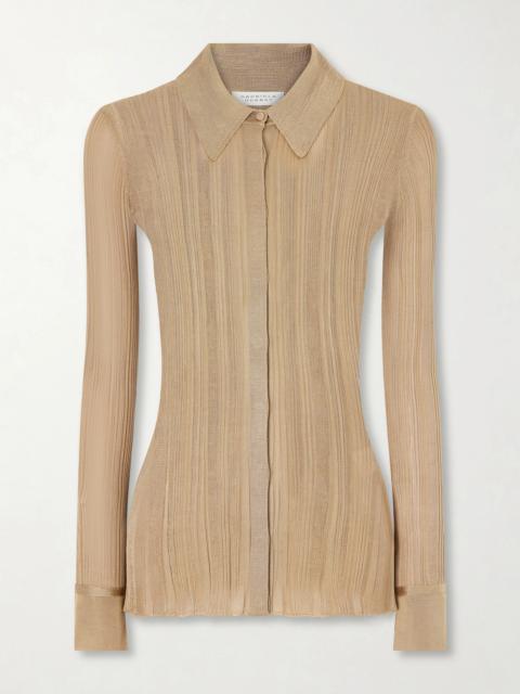 GABRIELA HEARST Tamar Ribbed Silk Shirt