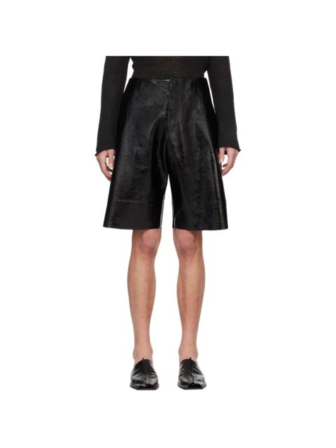 GABRIELA COLL GARMENTS SSENSE Exclusive Black No.277 Leather Shorts