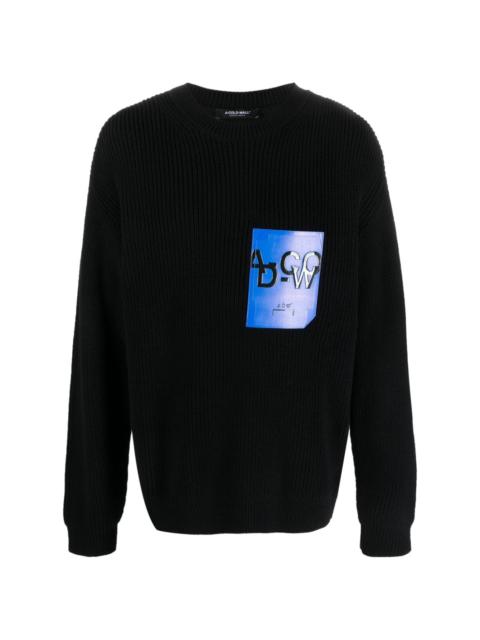 A-COLD-WALL* logo-patch knitted jumper