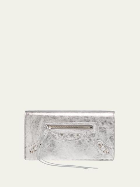 BALENCIAGA Le City Metallic Leather Wallet
