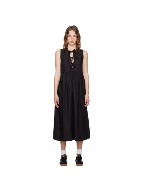 Black A-Line Midi Dress