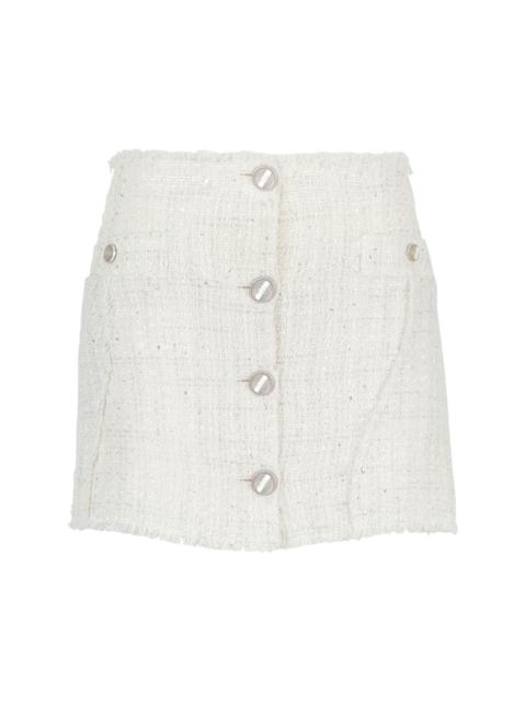 GCDS tweed mini skirt