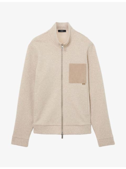 REISS Gray Herringbone Woven Jacket