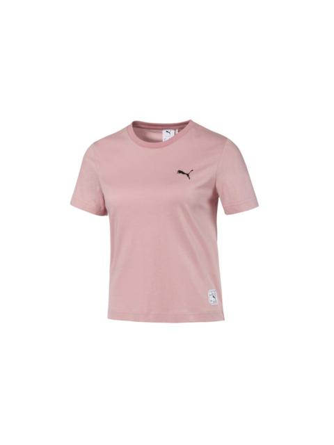 (WMNS) PUMA x Sue Tsai Crossover Round Neck Short Sleeve Pink 595252-14