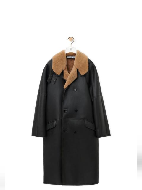 Loewe Double-breasted coat in shearling