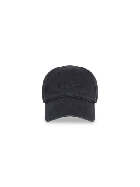 BALENCIAGA Heavy Piercing Cap in Black Faded | REVERSIBLE