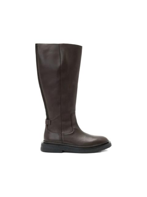 ALLSAINTS Escher zip logo-strap knee-high boots