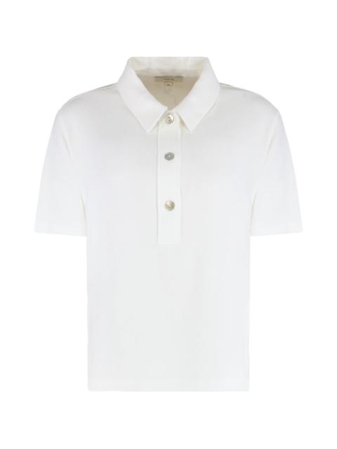 buttoned polo top