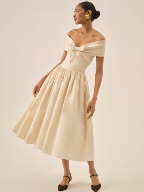 For Love & Lemons Emalie Off-Shoulder Midi Dress