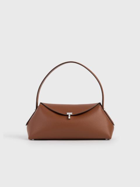 TOTEME T-lock grained-leather shoulder sienna