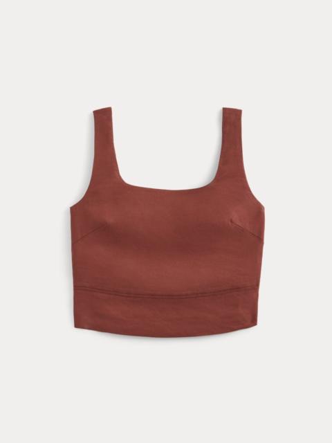 EVERLANE SQUARE TANK IN STRETCH LINEN