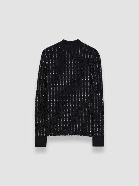 JOSEPH Fragmented Stripes Mock Neck Top