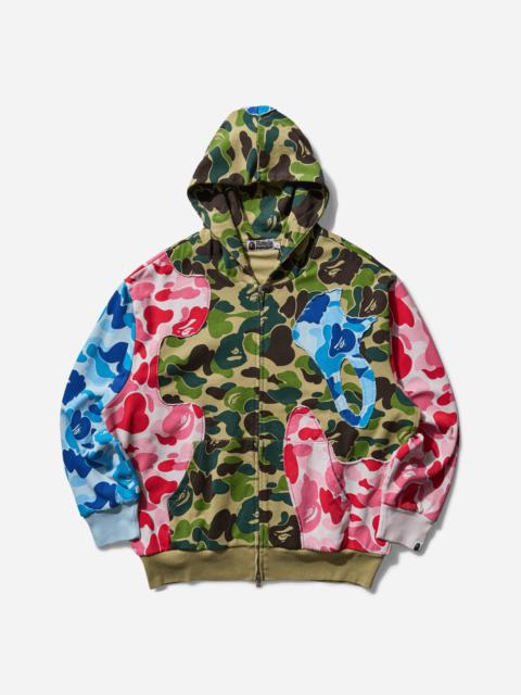 A BATHING APE® FLORAL CAMO SHARK RELAXED FIT FULL ZIP HOODIE