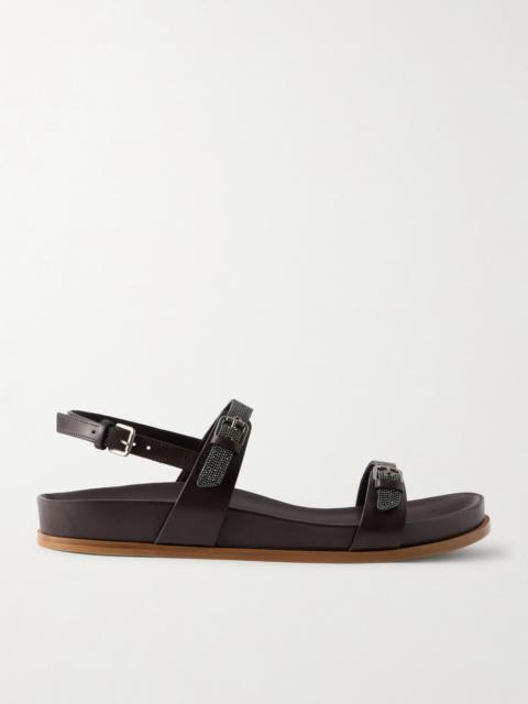 Brunello Cucinelli Embellished Leather Sandals