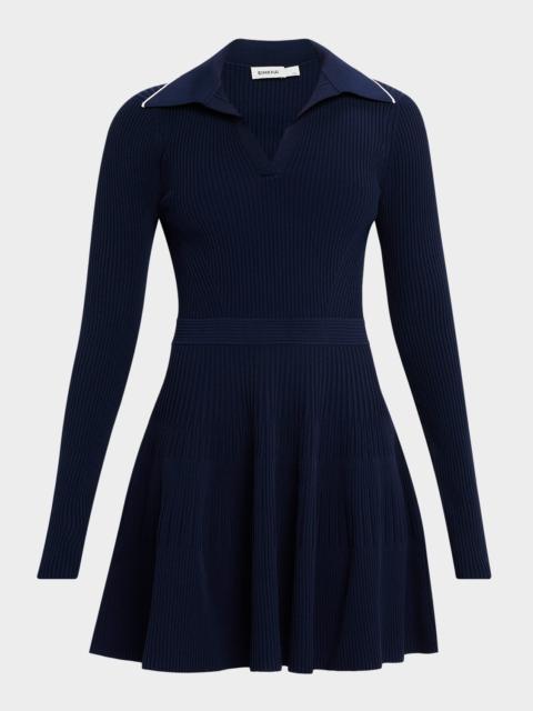 Alcott Fit-and-Flare Polo Mini Dress