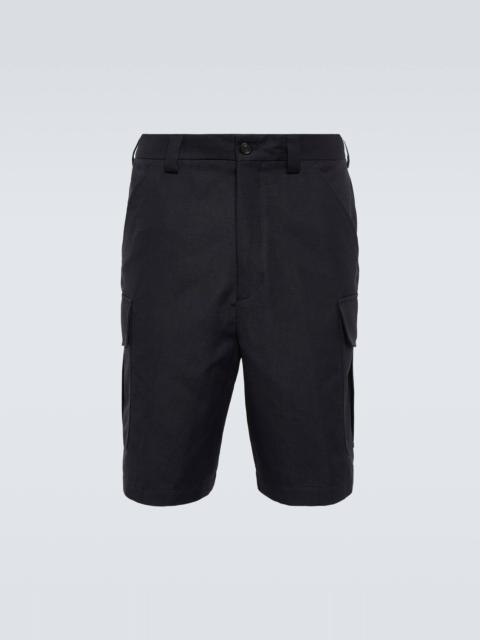 Bizen cotton and linen Bermuda shorts