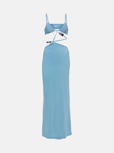 Bandeau cutout maxi dress