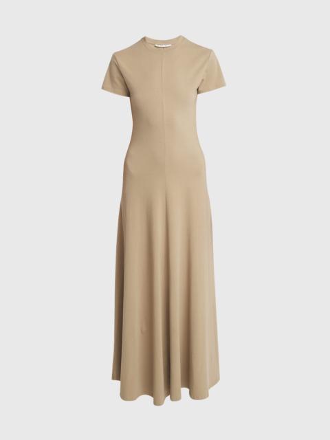 Noelle Short-Sleeve Jersey Maxi Dress