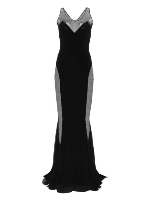 NORMA KAMALI panelled maxi dress