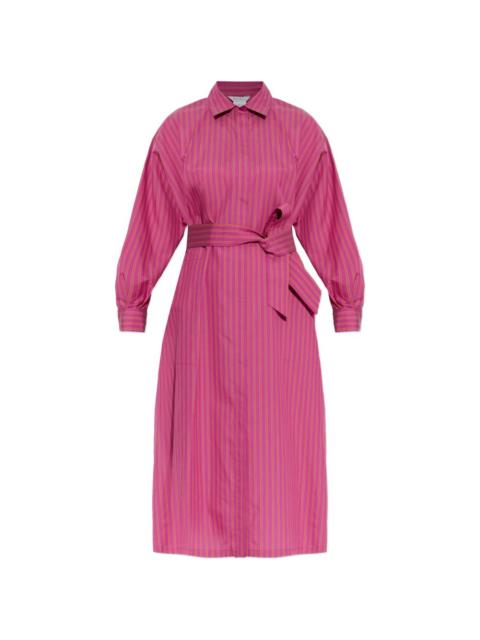 Max Mara belted striped dress